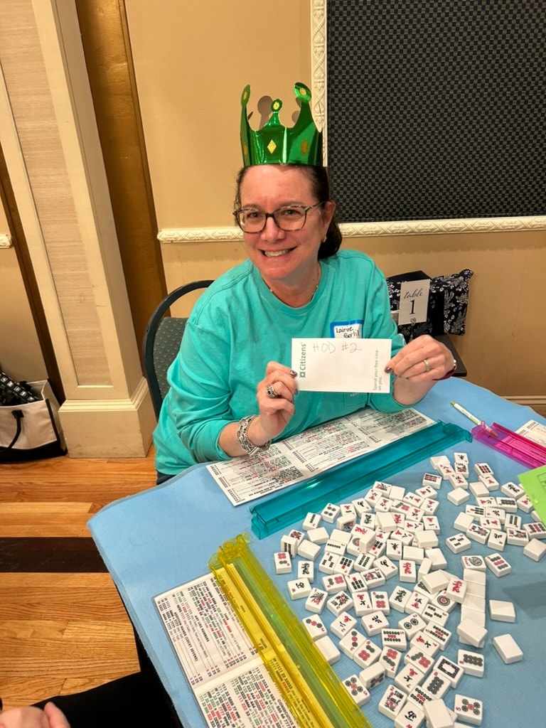 Second Hand of the Day award winner at Mah Jongg Mania tournament