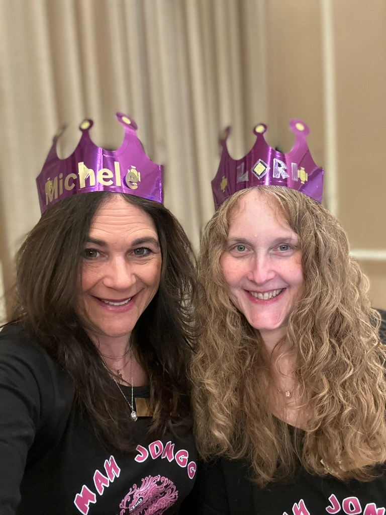 Mah Jongg Queens celebrating high scores