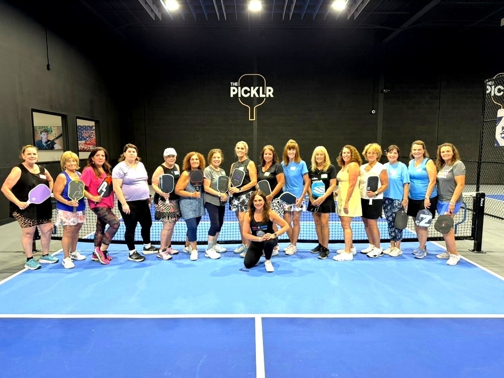 Group of women at The Picklr for Mahj & Match event